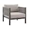 Armen Living Cuffay 4 Piece Outdoor Patio Furniture Set in Brown Aluminum and Rope with Cushions 840254332430 - alternate 10